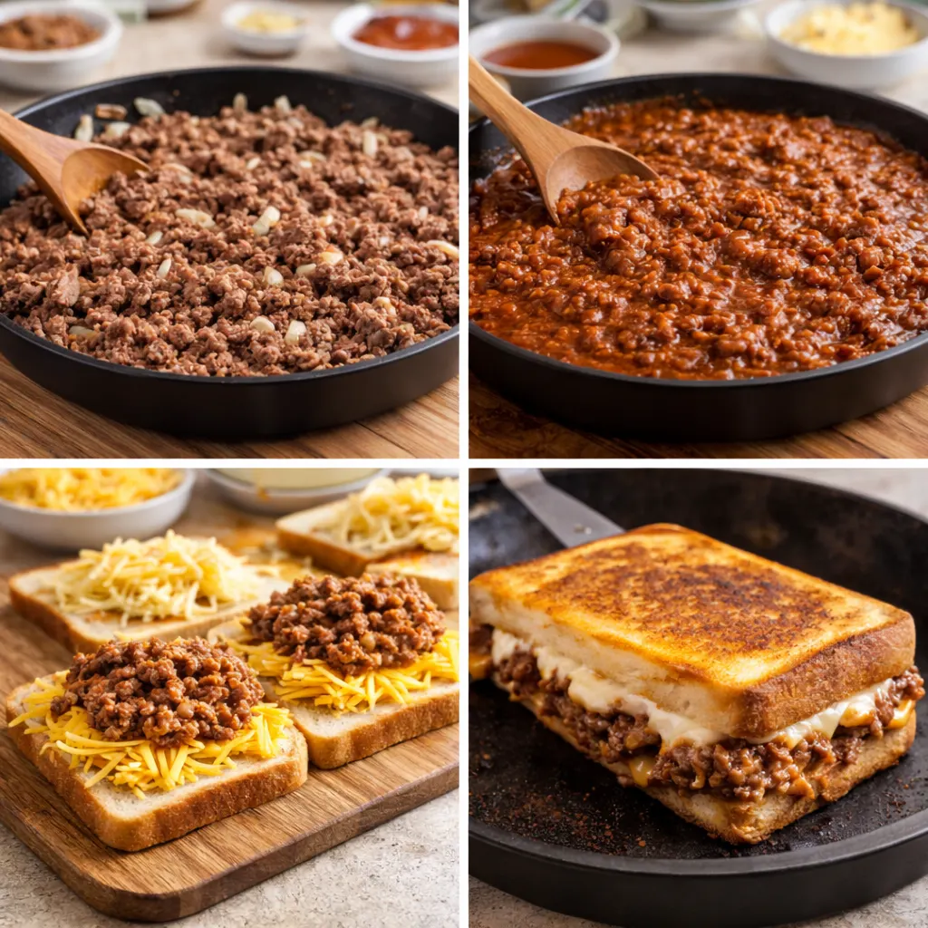 Sloppy Joe Grilled Cheese