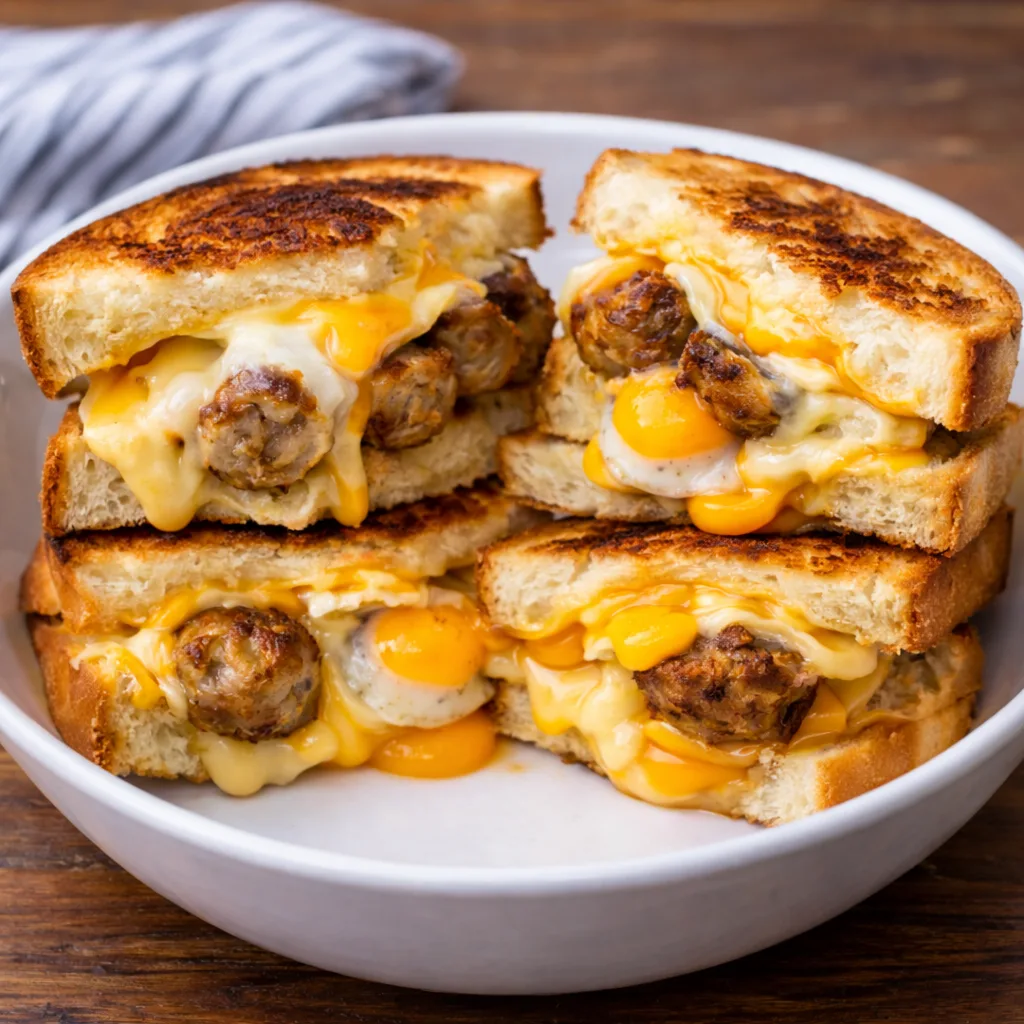 Breakfast Grilled Cheese Eggs