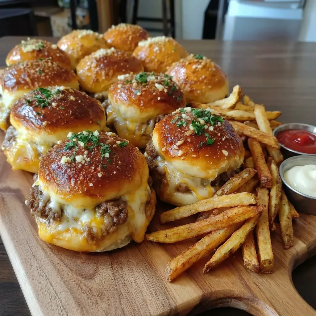 Garlic Parmesan Cheeseburger Bombs
