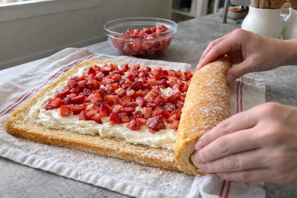 Homemade Strawberry Shortcake Cheesecake